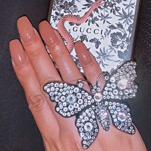 Women's Metallic Butterfly Multifinger Ring